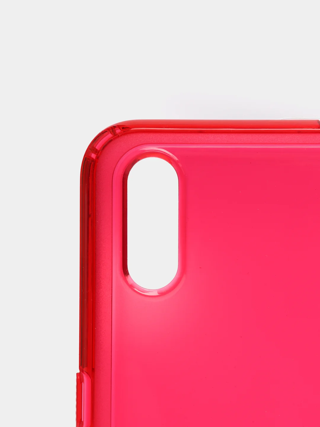Красный чехол - накладка Araree - Samsung Galaxy A01, прозрачный