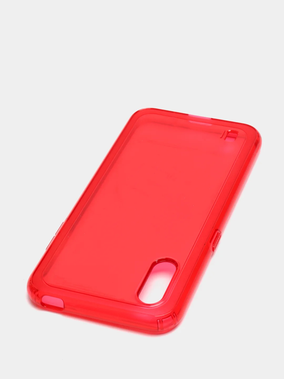 Красный чехол - накладка Araree - Samsung Galaxy A01, прозрачный