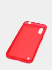 Красный чехол - накладка Araree - Samsung Galaxy A01, прозрачный