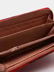 Красный длинный кошелек с принтом