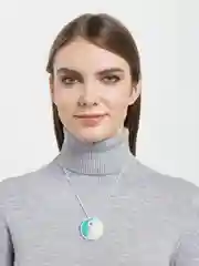 Бирюзовый бусы из полимерной глины, ручная работа