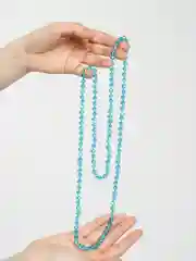 Голубой бусы из чешского стекла