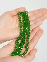 Лесной зеленый бусы из чешского стекла