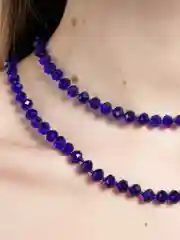 Синий бусы из чешского стекла