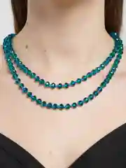 Бирюзовый бусы из чешского стекла