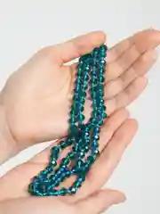 Бирюзовый бусы из чешского стекла