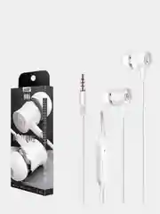 Белый наушники проводные Kin 801 Earphone