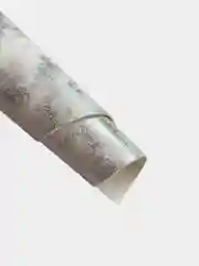 Кожзам с напылением, А4, белый, серебро