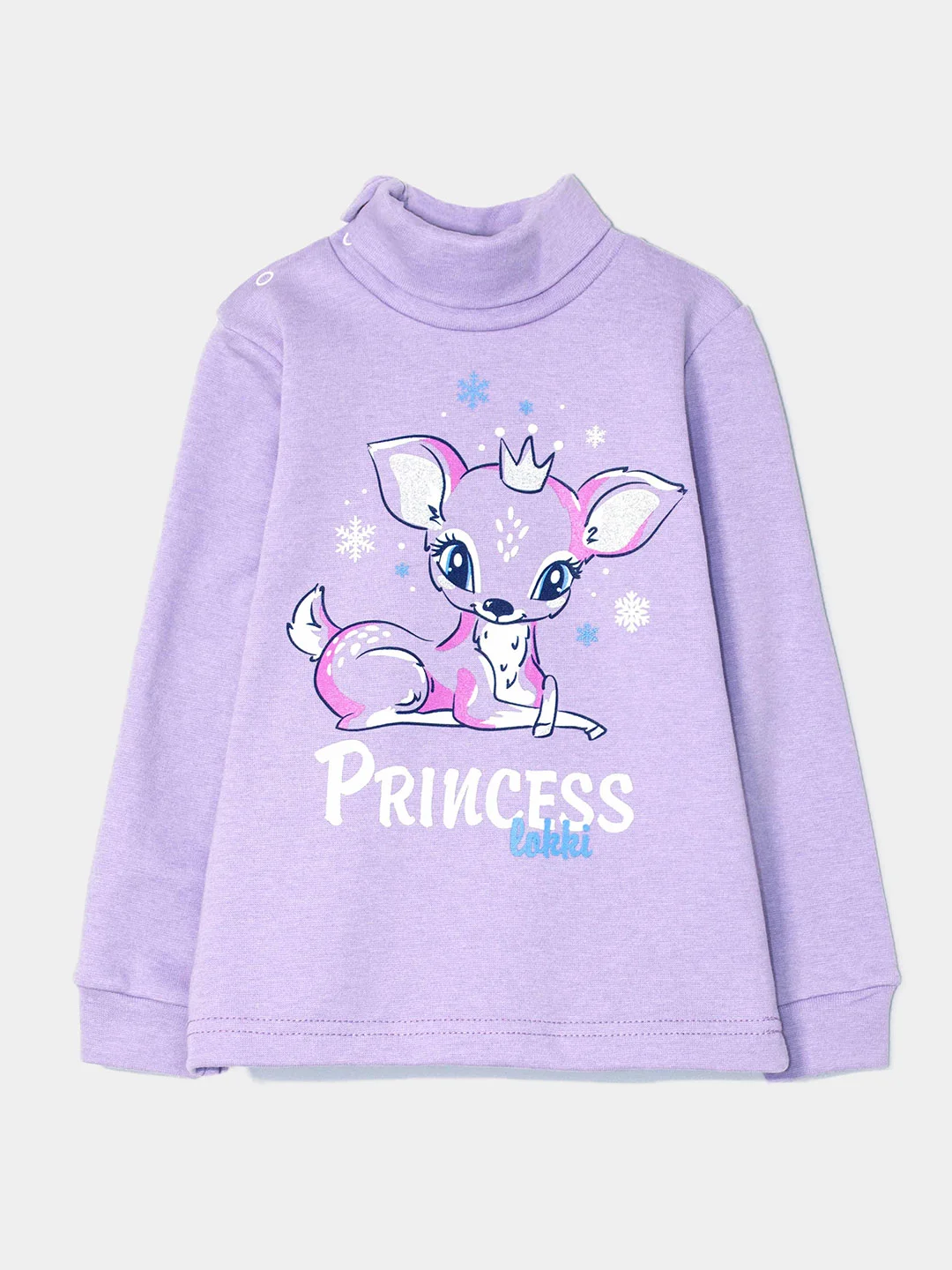 Лавандовый толстовка для девочки из термополотна LOKKI, 1162-002/21 PRINCESS