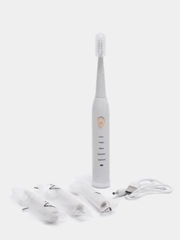 Электрическая зубная щетка Sonic Toothbrush, 6 режимов, 4 насадки