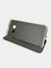 Золотой чехол-книжка из экокожи для Samsung S8+