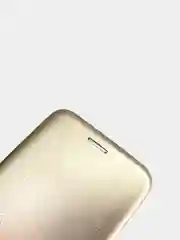 Золотой чехол-книжка из экокожи для Samsung S8+