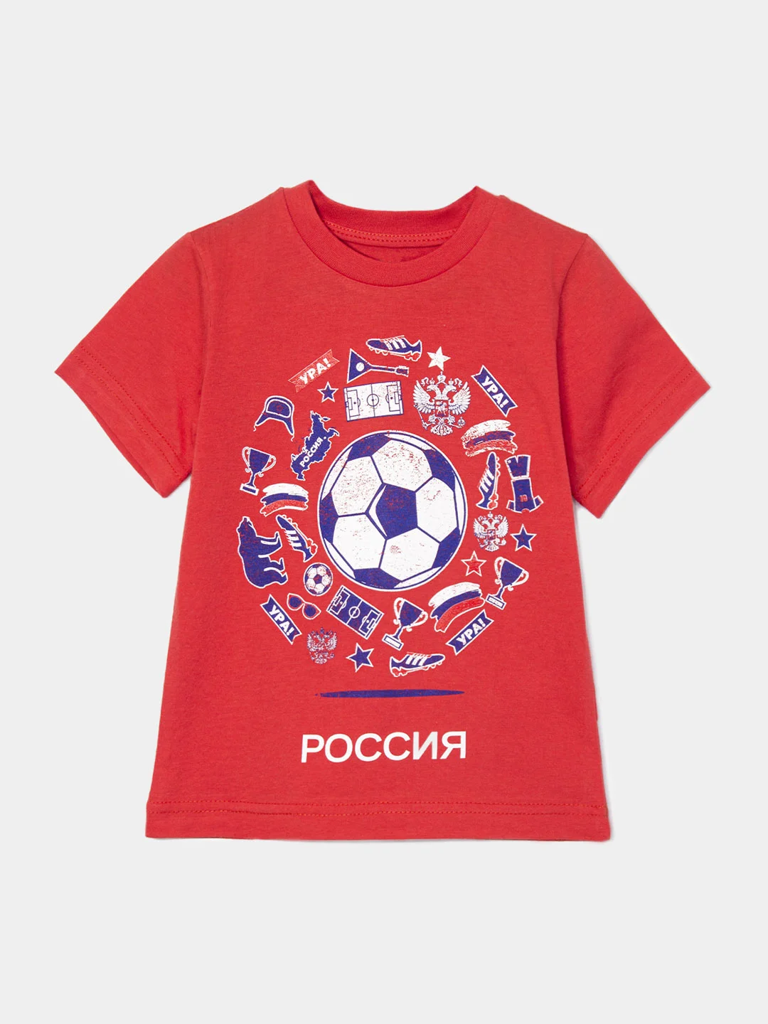 Красный футболка детская для мальчика LOKKI, 2110-070, Россия, Полоска желтый, красный, джинс