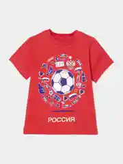 Красный футболка детская для мальчика LOKKI, 2110-070, Россия, Полоска желтый, красный, джинс
