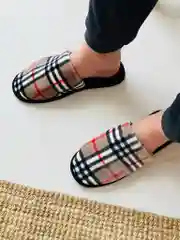 Коричневый тапочки домашние мужские закрытые