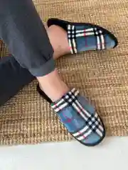 Голубой тапочки домашние мужские закрытые