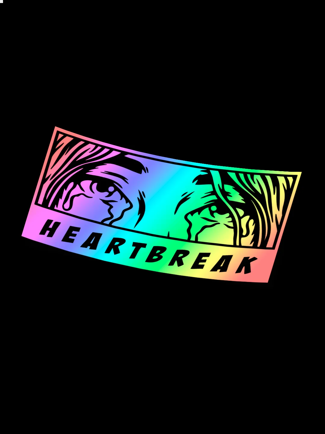 Ледяной heartbreak голографическая наклейка на авто