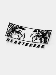 Черный heartbreak голографическая наклейка на авто