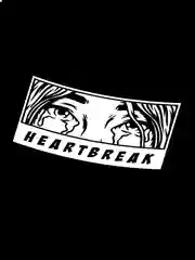 Белый heartbreak голографическая наклейка на авто