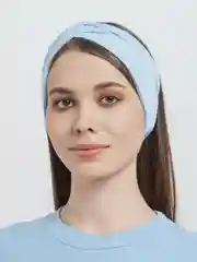 Светло-синий повязка на голову, широкая