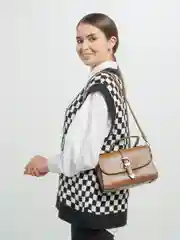 Коричневый сумка женская через плечо