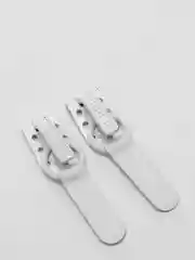 Белый шубные крючки, 2 шт