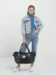 Черный дорожная сумка женская, сумка для фитнеса, спортивная сумка