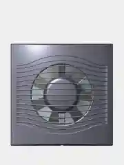 Вытяжной вентилятор 125 бесшумный тонкий с клапаном темно серый SLIM 5C Dark gray metal