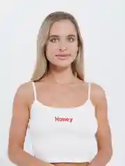 Белый топ с надписью