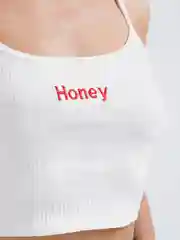 Белый топ с надписью