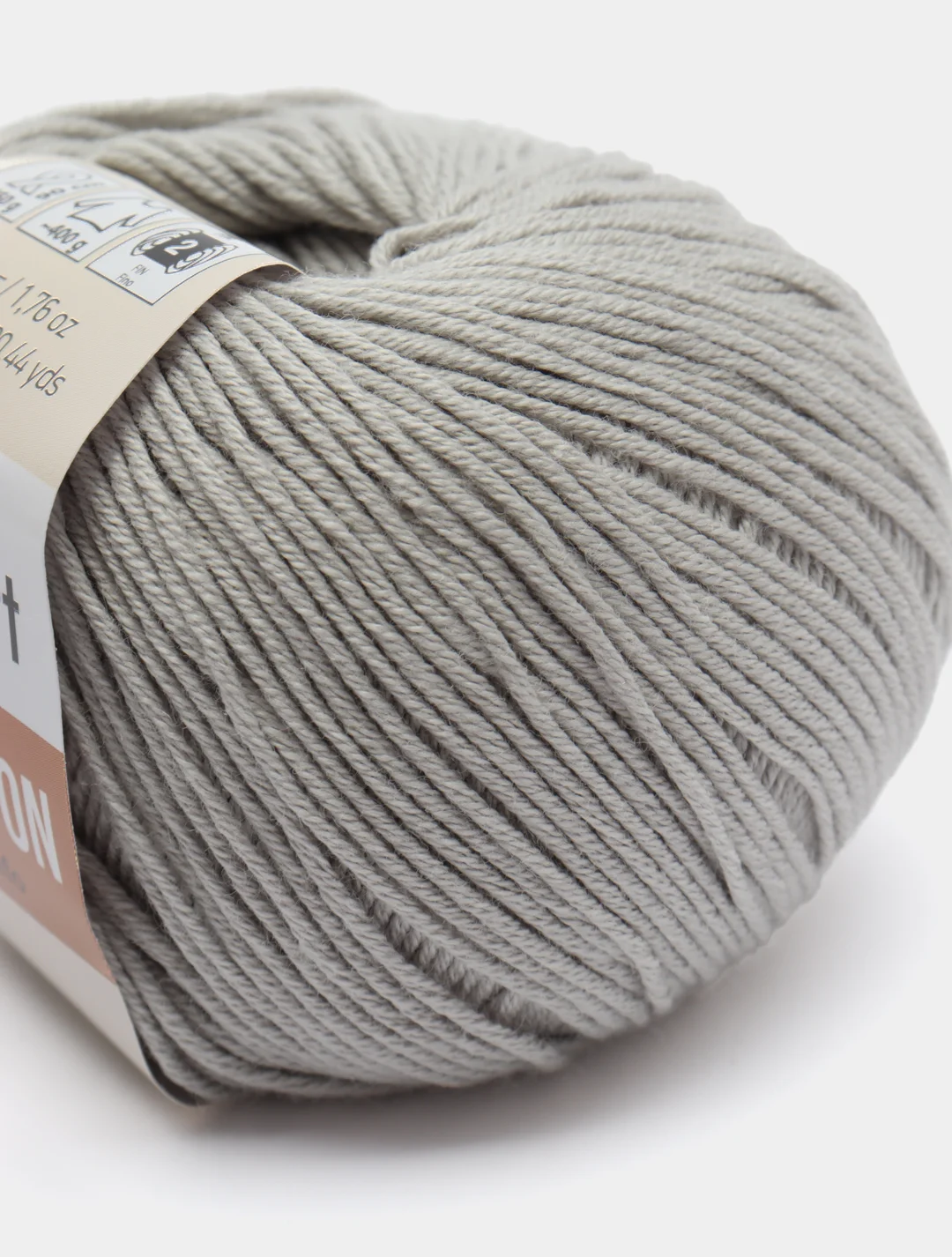 Серый пряжа YarnArt Baby cotton, 50 г, 165 м, акрил и хлопок