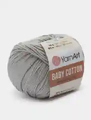 Серый пряжа YarnArt Baby cotton, 50 г, 165 м, акрил и хлопок