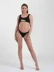 Черный купальник женский раздельный