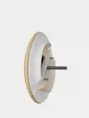 Анемостат с фланцем и деревянным обтекателем ERA DW Pine для бани сауны D 100-150 мм
