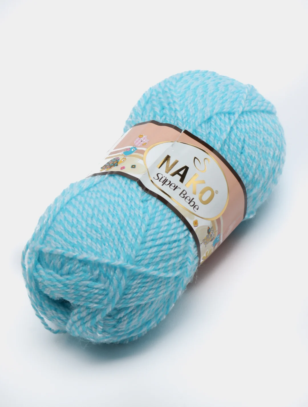 Мятный пряжа Nako super bebe