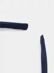 Темно-синий ободок 1 см пластиковые с атласной тканью
