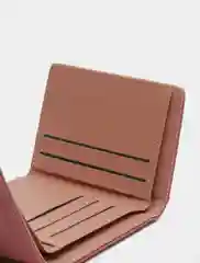Багровый кошелек женский из экокожи на кнопке