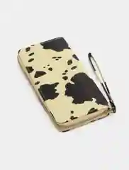 Желтый длинный кошелек с принтом