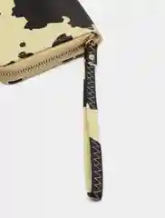 Желтый длинный кошелек с принтом
