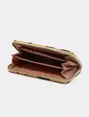 Желтый длинный кошелек с принтом