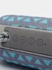 Бирюзовый портативная колонка LuazON LAB-51, 6 Вт, 600 мАч, AUX, microSD, USB, серо-бирюзовая