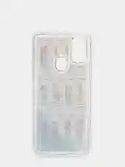 Кремовый чехол переливашка с жидкими блёсточками SAMSUNG M21
