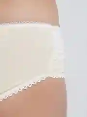 Бежевый женские хлопковые трусы-слипы