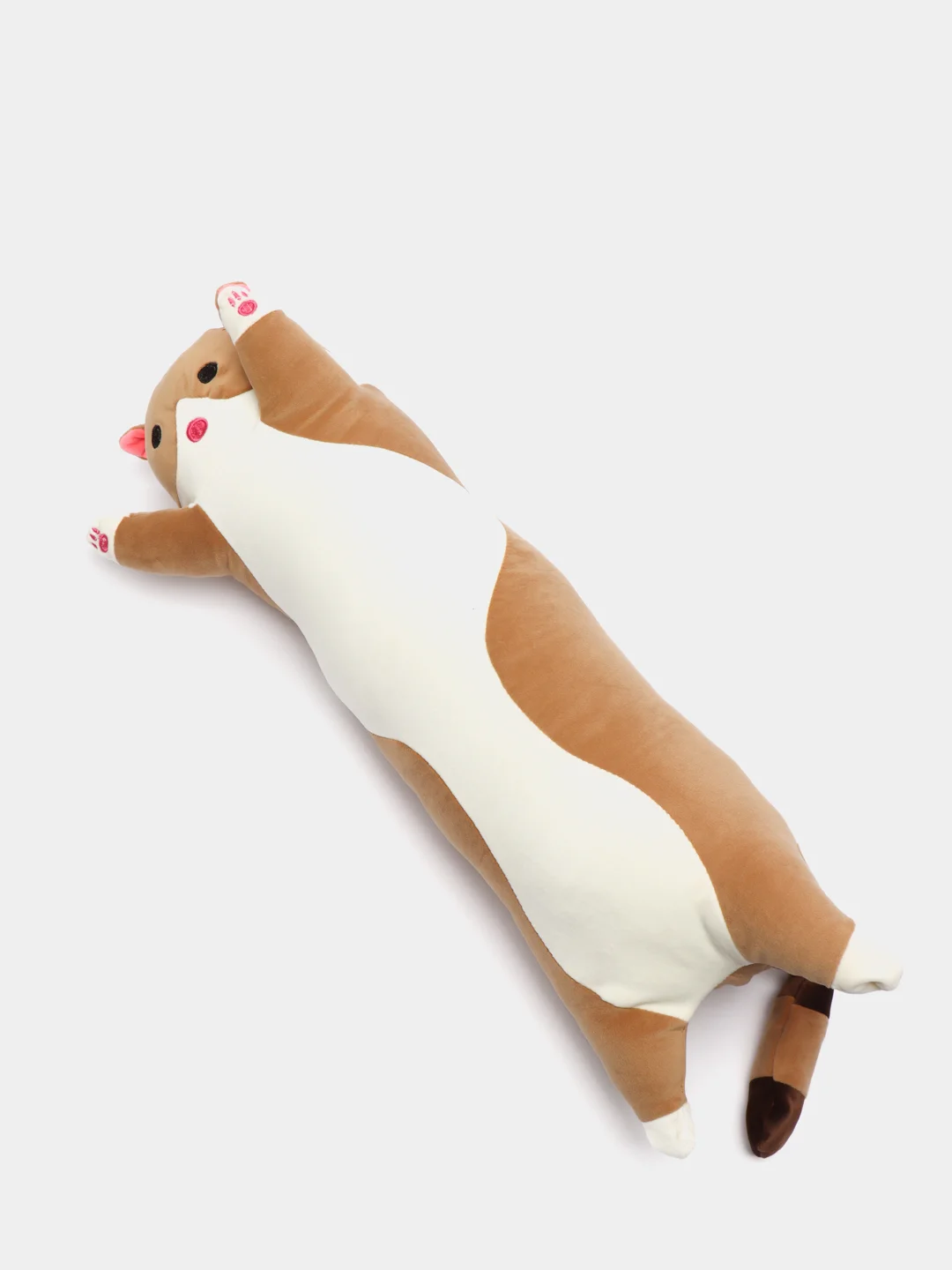 Хаки мягкая игрушка подушка Кот батон, 70 см