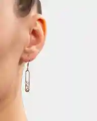 Серьги золотые подвески с 4 натуральными камнями  Xuping в подарочной коробочке