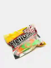 Приманка, твистер Helios Hybrid Lime & Orange, 2,75"*7,0 см, виброхвост