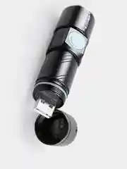 Черный фонарь карманный USB зарядкой светодиодный