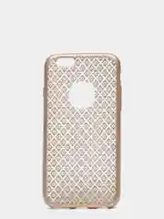 Бежевый чехол силиконовый для iPhone 6/6s, защитный, кружево