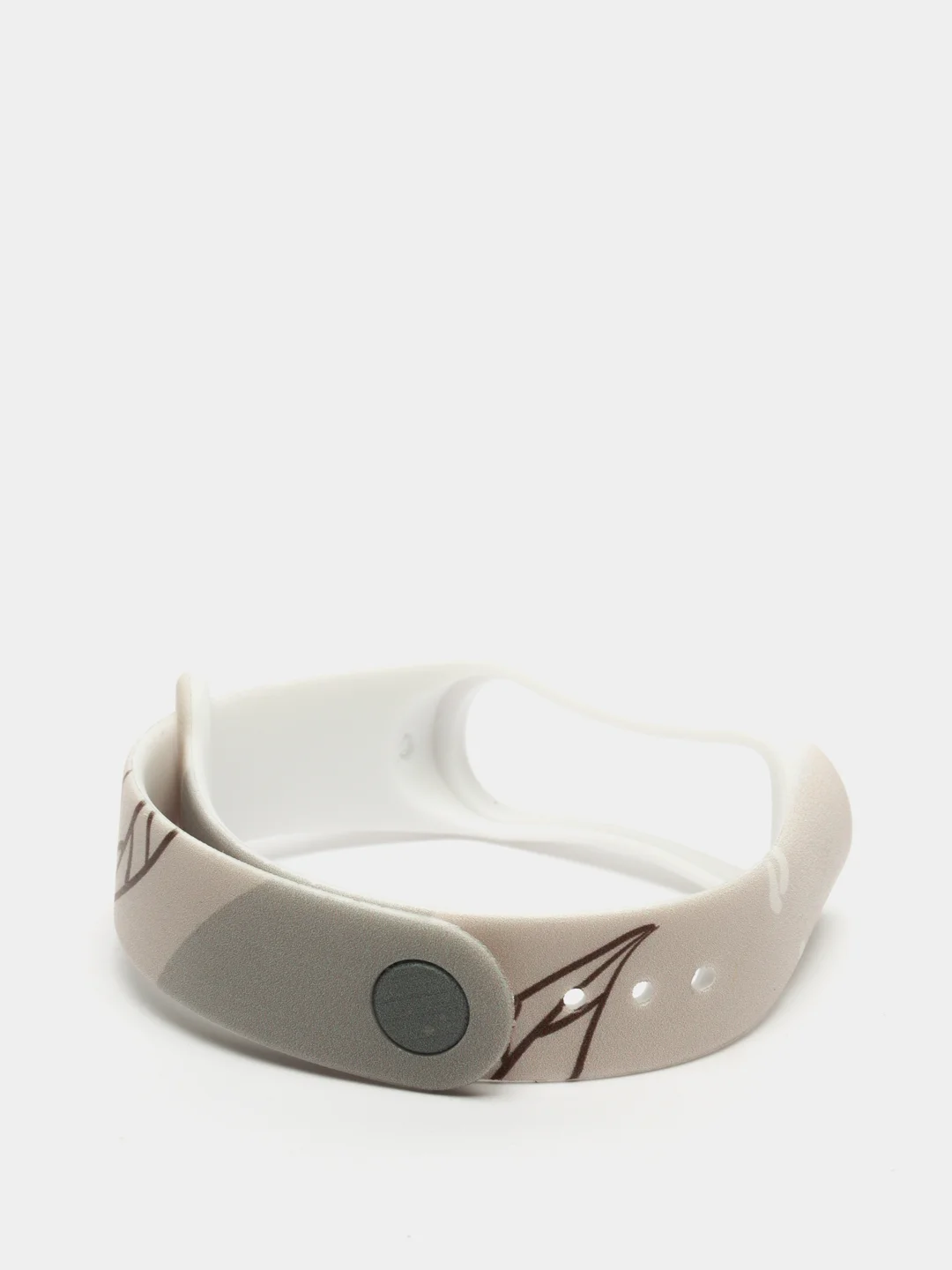 Бежевый меланж ремешок с рисунком для Xiaomi Mi Band