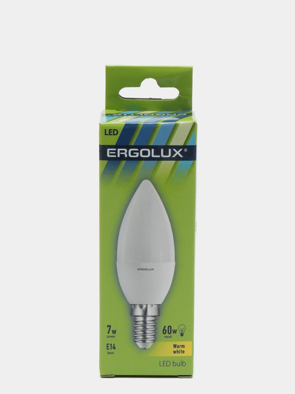 Лампа светодиодная Ergolux, ДС, 7 Вт, E14, 3000 K
